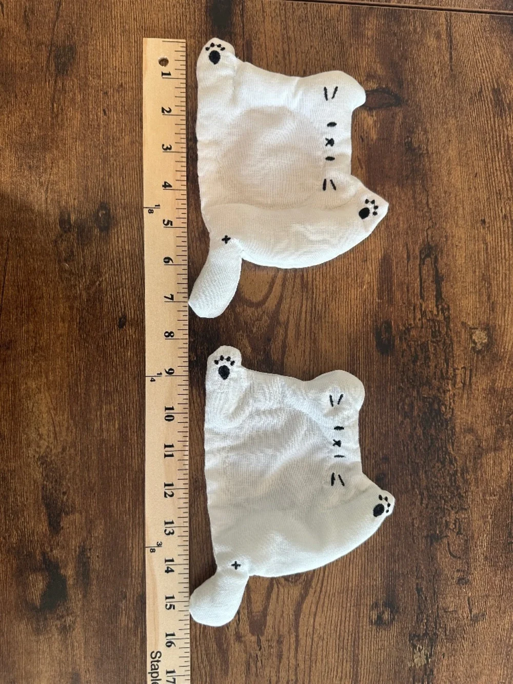 Set Of Two White Cat Cup Coasters